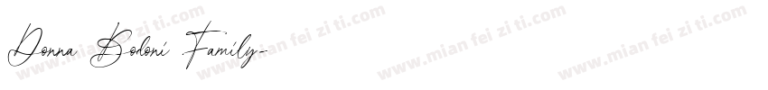 Donna Bodoni Family字体转换